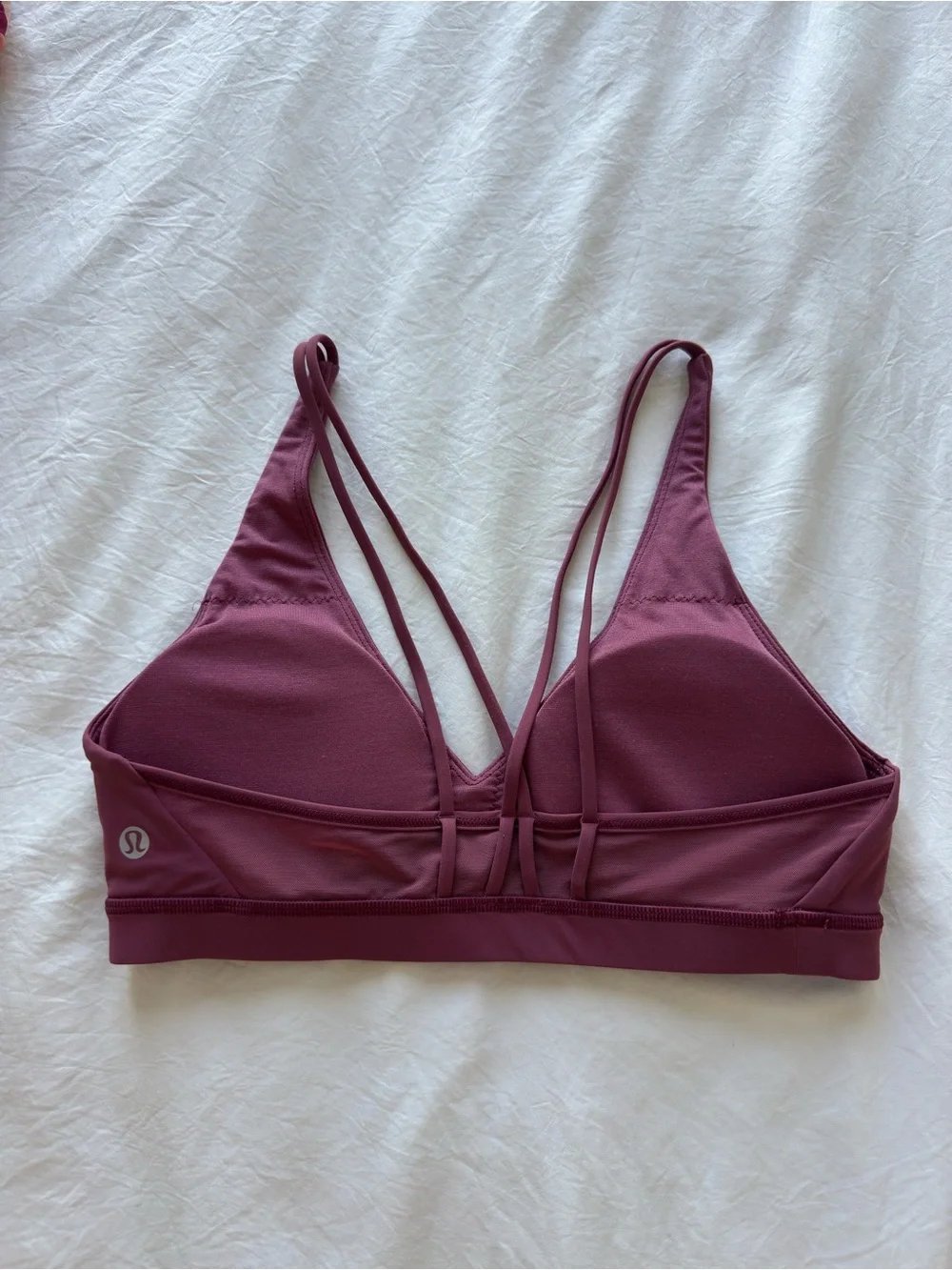 Lululemon strappy sports bra pink